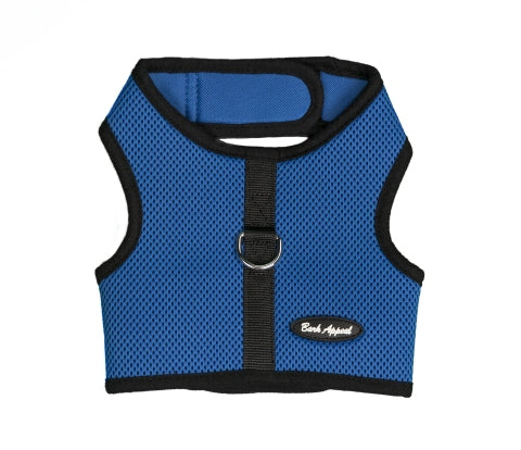 Bark Appeal Mesh Wrap N Go Harness Blue