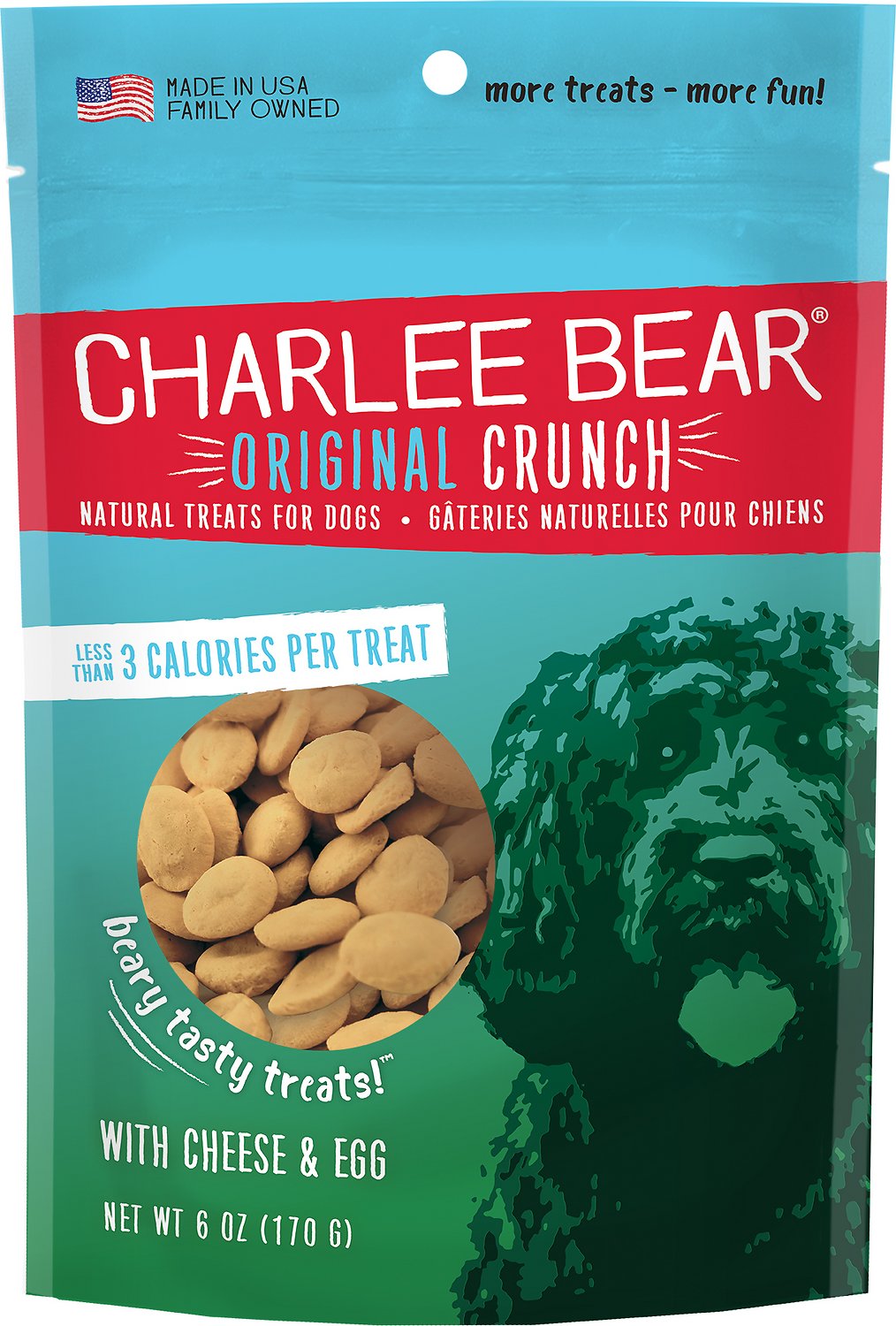 Charlee Bear Dog Treats with Cheese & Egg 16 Oz