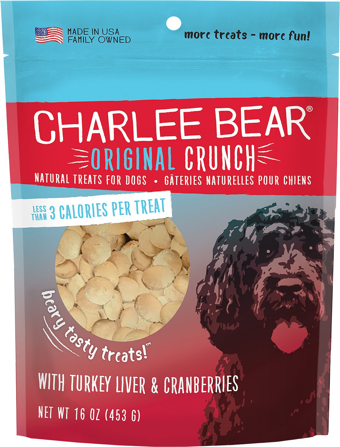Charlee Bear Dog Treats with Turkey Liver & Cranberries 16 Oz