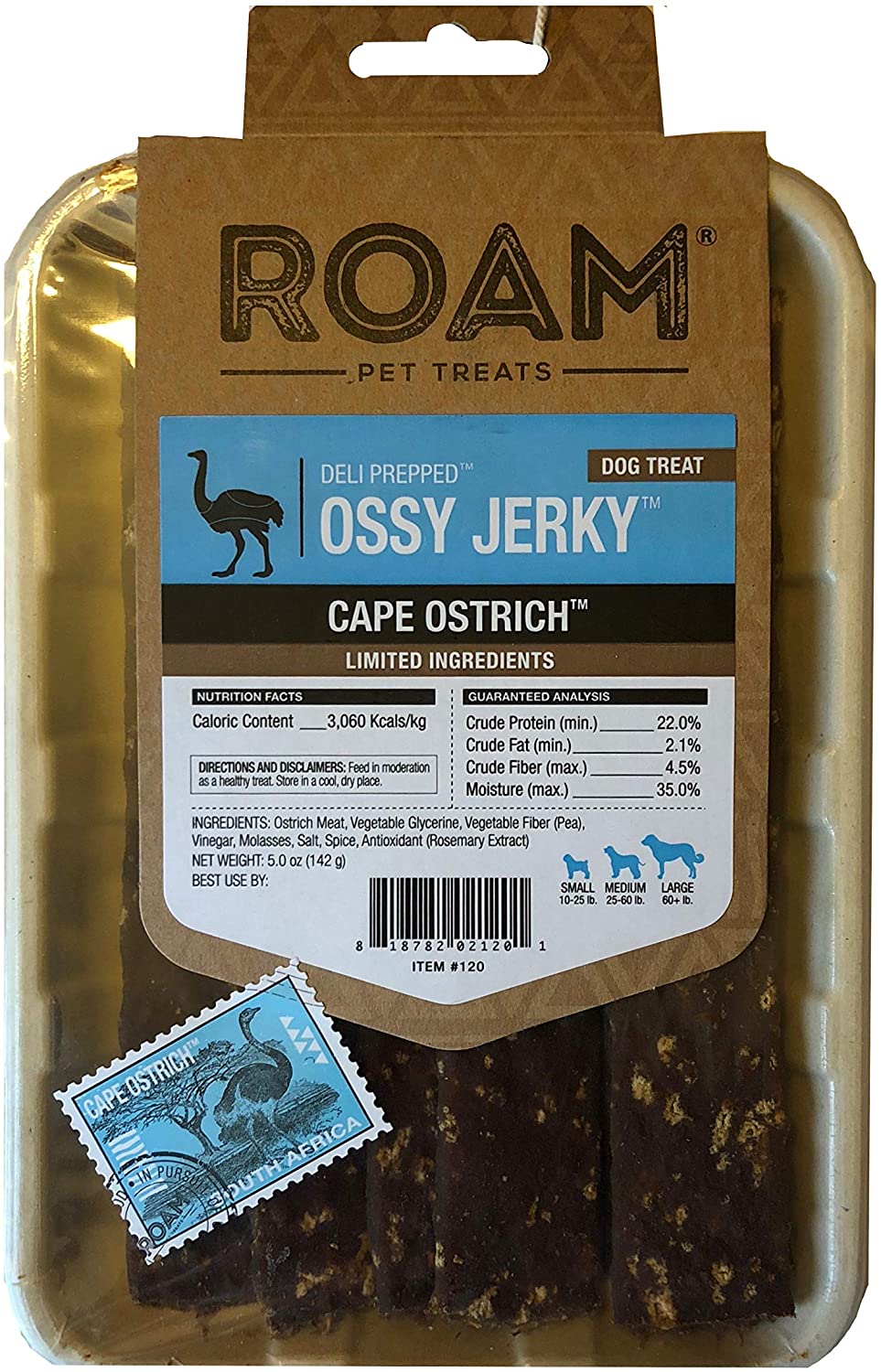 ROAM Ossy Ostrich Jerky 5 oz.